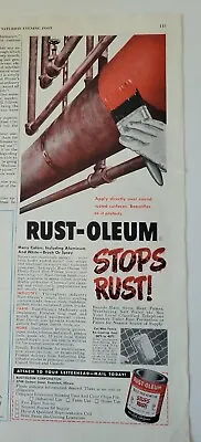 1954 Rust-oleum Rust Preventive Paint Stops Rust Vintage Ad • $9.99