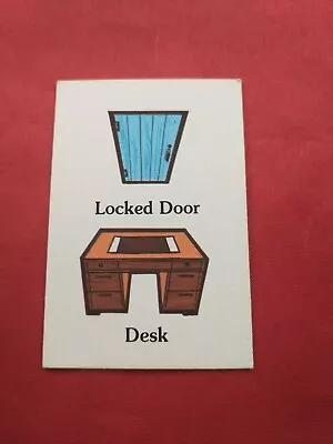 Mystery Mansion Board Game 1984 REPLACEMENT LOCKED DOOR DESK SEARCH CARD *73H • $7