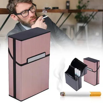 £3.14 • Buy Metal Cigarette Case Aluminum Tobacco Holder Storage Container Box Pocket