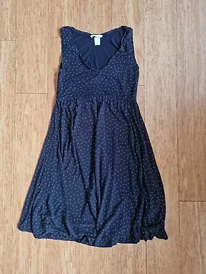 H&M Mama Maternity Navy Polka Dot Sleeveless Dress Size M • $12.42