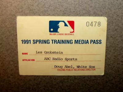 1991 MLB Spring Training ALL STADIUMS Press/Media Pass Ticket Stub Tom Selleck • $49.99