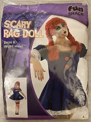 £18.99 • Buy Woman’s Halloween Scary Rag Doll Costume By Fun Shack - L - (see Description)
