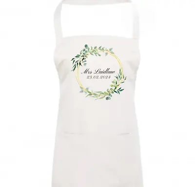 Wedding Bridal Bib Apron - Protects Dress - Machine Washable - Solid White  • £13.24