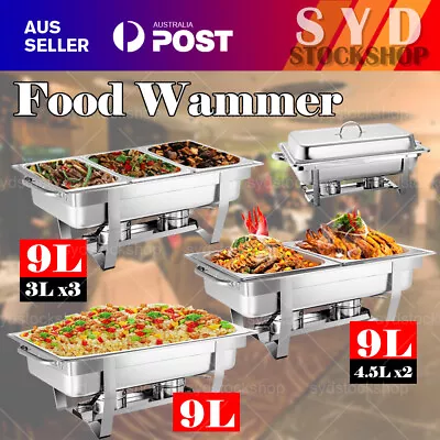 9L/4.5L*2/3L*3 Multi Stainless Steel Bain Marie Chafing Dish  Buffet Food Warmer • $34.86