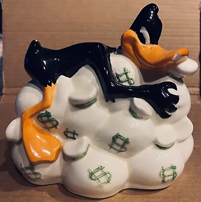 1995 Warner Bros. Looney Tunes Daffy Duck Ceramic Coin Piggy Bank Vintage • $20