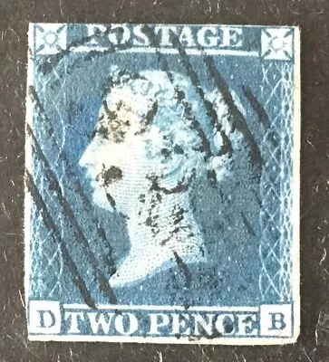 GB Queen Victoria  2d Blue   VFU Stamp D-B  LH • $1.23