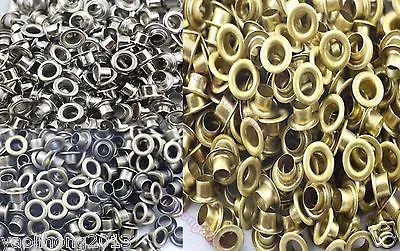 100-500PCS Metal Eyelets Size 5mm With Washers In Silver Bronze Gold • $8.77