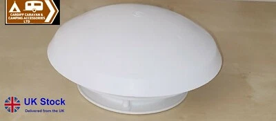 £9.99 • Buy White Plastic Circular Mushroom Roof Vent Round - Caravan Motorhome Camper CRV2