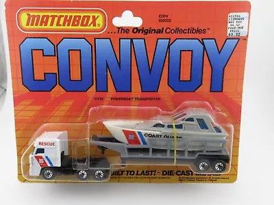 Matchbox Convoy CY22 Coast Guard Powerboat Transporter Die-Cast Truck 1983 NEW • $17.50