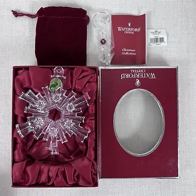 $49.99 • Buy Waterford Crystal 2009 Snow Crystals Pierced Christmas Ornament Hanger And Box