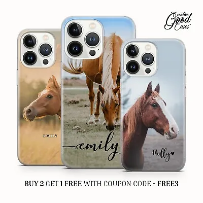 Personalised Horse Animal Initials Phone Case For Iphone 11 And All Models • $18