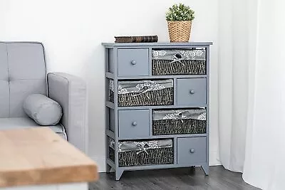 Grey Bathroom Storage Drawer Cabinet Cupboard Wooden Free Standing Shelf Corner  • £149.95