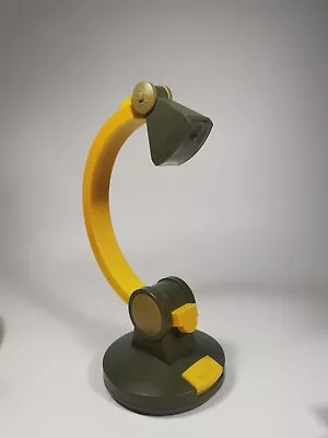 Memphis Postmodern Style Vintage Desk Lamp Yellow / Gray Battery Operated • $155.25