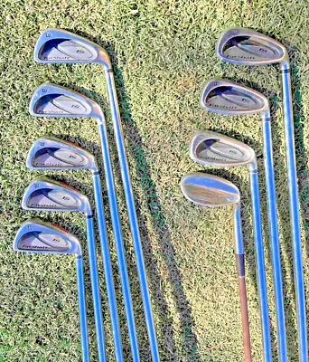 Wilson Fat Shaft 3-PW Iron Set RH With Stiff Steel Shafts & Wilson R90 Sand Iron • $79.95