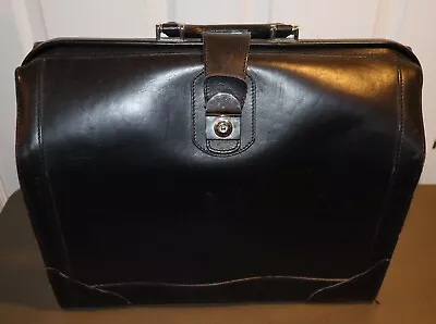 Mulholland Brothers - Doctor's Bag Black Leather Briefcase - 17.5  X 15  • $299.99