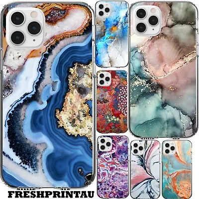 $17.95 • Buy Silicone Case Cover Marble Print Colourful Hue Pattern 2D Design Abstract Paint