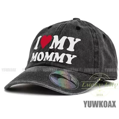 I Love My Mommy Unisex Baseball Cap Denim Hat Dad Hats For Men Adjustable • $16.06