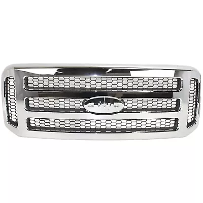 Grille Assembly For 2005-07 Ford F-250 F-350 Super Duty Chrome Shell/Gray Insert • $98.03