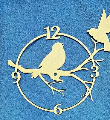 Wooden MDF Beautiful  Spring Bird   Clock Face Blank 25cm And 29cm • £8.50