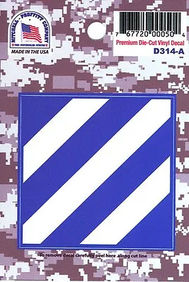 $4.95 • Buy Us Army 3rd Infantry Division Premium Die-cut Vinyl Sticker - Made In The Usa!!