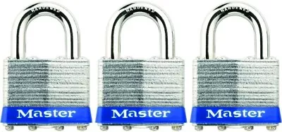 Master Lock Outdoor 2  Padlocks Lock Set W/ 1 Key Keyed Alike Padlocks 3 Pack • $20.45