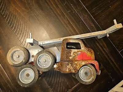 Vintage 1953 Tonka Toys Log Truck Semi Tractor Trailer All Original • $160