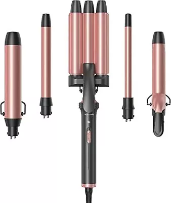 Wavytalk Curling Iron 5 In 1 Curling Wand Set With 3 Barrel Hair Crimper • $102.58