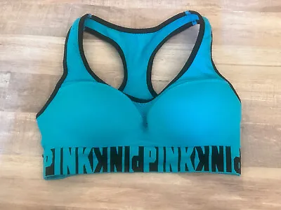 PINK Victoria's Secret Womens Size XS Blue Green Cool  Comfy Push Up Sports Bra • $10.99