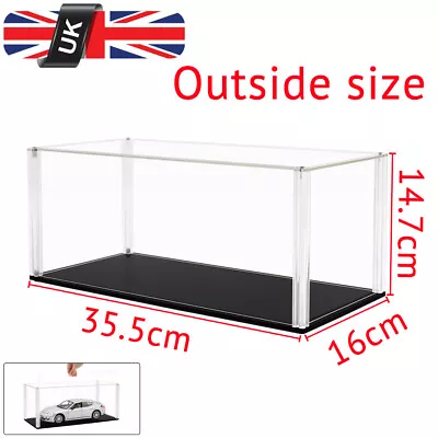 UK Acrylic Display Case 34cm Self-Install Dustproof For 1/18 Model Vehicle Car • £27.19