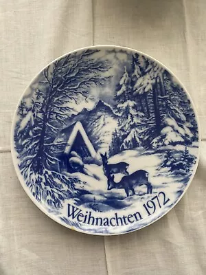 Echt Cobalt Schuman Arzberg WEIHNECHTEN 1972 Christmas Plate 1st In Series • $11