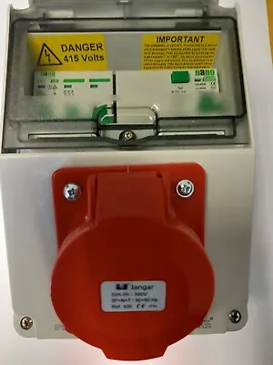 £67.99 • Buy Three, 3 Phase 16A,32A, 63A, 5 Pin RCD Industrial CEE Socket.Distribution Board.