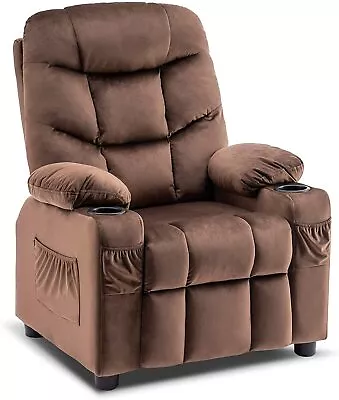 MCombo Big Kids Recliner Chair With Cup Holders 3+ Age GroupVelvet Fabric 7355 • $179.90