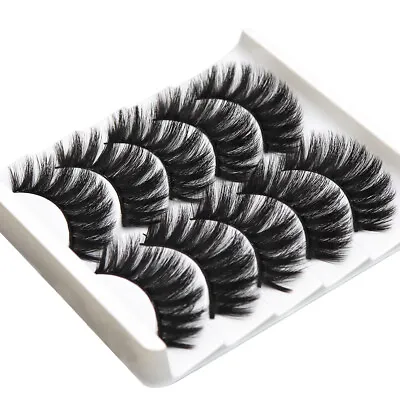 5Pair 3D Long Eyelashes Natural Fluffy Wispy Thick Soft Mink False Eye Lashes UK • £2.49