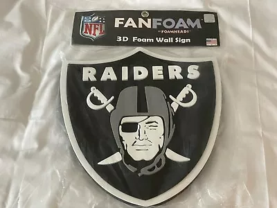 VINTAGE NFL Las Vegas Raiders 3D Fan Foam Logo Art Wall Sign 13.9  X 14.7   NEW! • $39.99