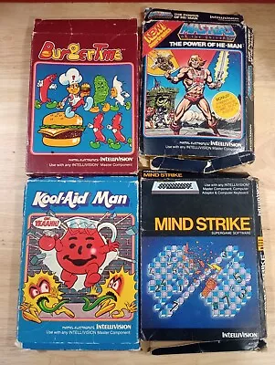 Intellivison Games Masters Of The Universe Kool-Aid Man Mind Strike Burgertime • $74.99