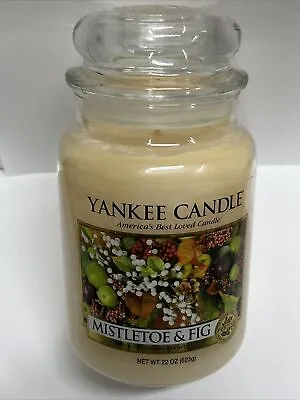 Yankee Candle “MISTLETOE & FIG” Christmas 🎄 Festive Scent Large Jar NEW UNUSED • $55