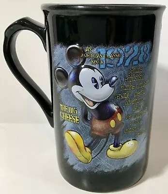 DISNEY Mickey Mouse Coffee Mug  Collectors Cup Black And Red 12 Ounces • $8.99