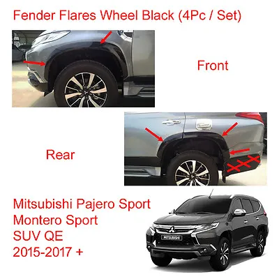 For Mitsubishi Pajero Montero Sport Fender Flares Wheel Set Black 2015 - 2017 + • $273.57