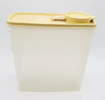 Vintage Tupperware Cereal & Dry Food Keeper #469-6 Sheer With Yellow Lid 471-12 • $7