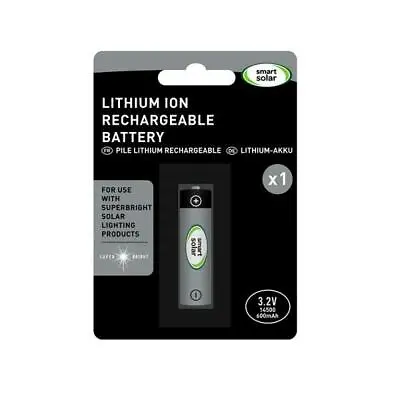 Smart Solar Rechargeable Super Bright Lithium ION 3.2V 600mAh Battery Light • £8.49