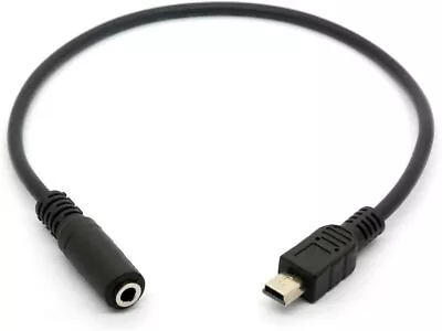 Mini USB Male To 3.5mm Female Jack Audio Headphone Adapter Cable • £6.39