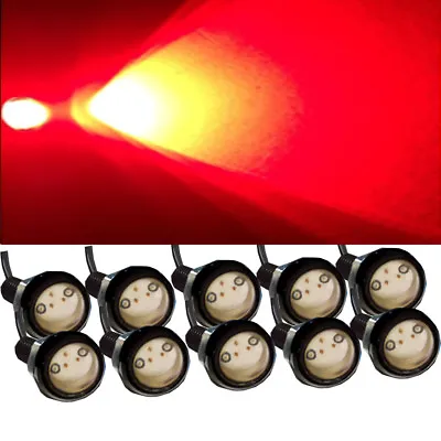 10X Red Car Motorcycle Eagle Eye LED DRL Daytime Running Backup Lights Fog Lamp • $17.09