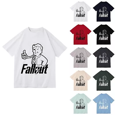Fallout VAULT-TEC Unisex Casual T-Shirt Summer Short Sleeved Top - Cool Gamer • £5.88