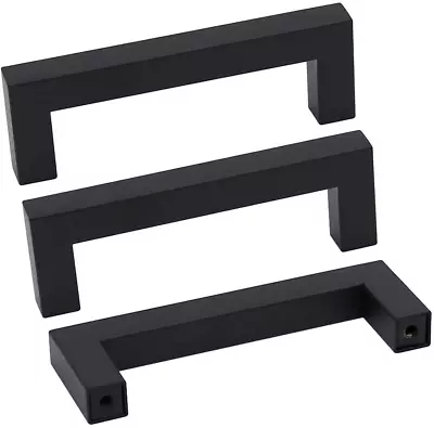 5Pack  3 Inch Drawer Pulls Black Cabinet Handles Modern Kitchen Cabin • $24.52