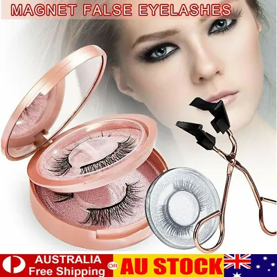 $24.19 • Buy Magnetic Eyelash Set Curler Clip Kit False Eyelashes Eye Lashes Applicator AU