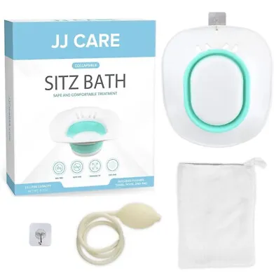JJ CARE Sitz Bath Collapsible Sitz Bath Toilet Seat Postpartum Releif Help New • $17.99