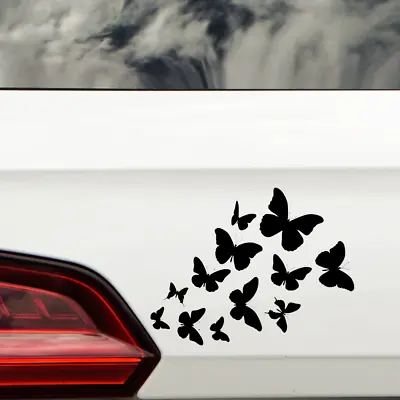 Set Of Butterflies Flying Away Stickers - Wheelie Bin Decorations Cars Mirrors • £3.49