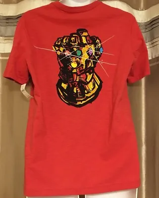 Gap X Marvel Avengers Infinity War Thanos Gaunlet Red Medium T-shirt Bnwt • £13.95