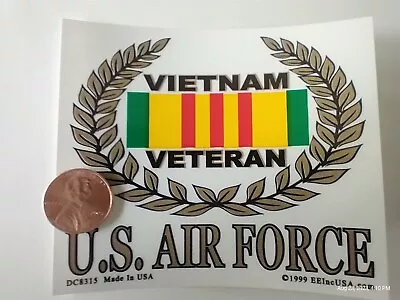 Small 3.25X3.75  Decal Sticker  VIETNAM VETERAN US AIR FORCE • $5.98