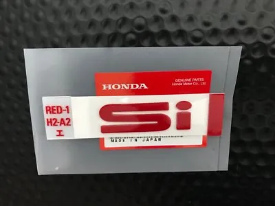 Genuine Oem Honda 88-91 Civic Crx Red Si Rear Badge Emblem Ef8 Ef9 • $25.98
